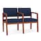Lesro Lenox 2 Seat Tandem Seating W/ Arm, 44 in W 26 in L 31.5 in H LW2103 - alternate 1